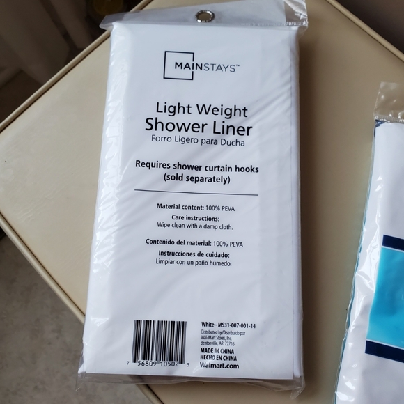 Brand new set of 2 shower liners! Sealed - Picture 3 of 5